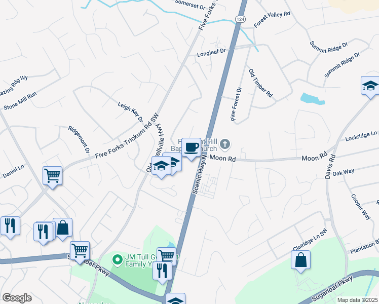 map of restaurants, bars, coffee shops, grocery stores, and more near 876 Saint Charles Court in Lawrenceville