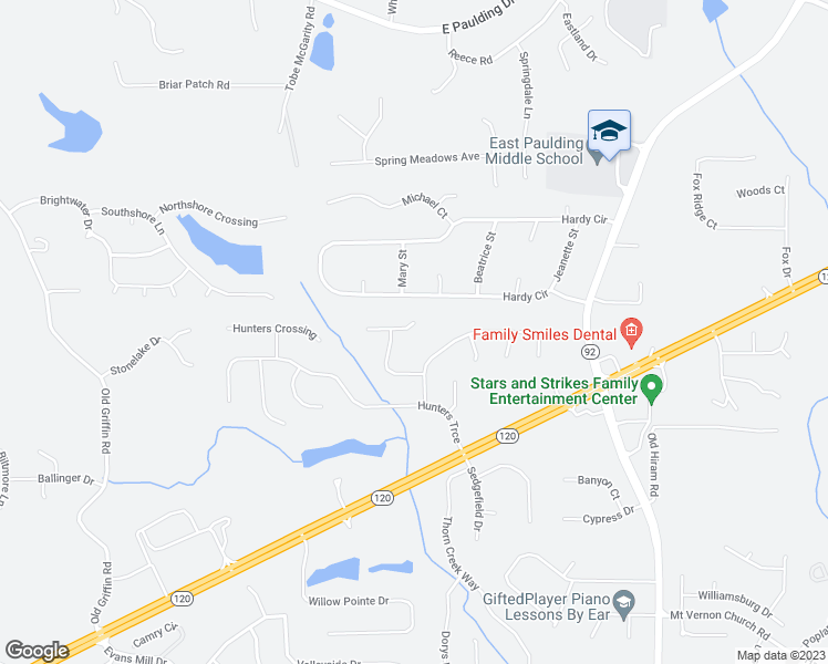 map of restaurants, bars, coffee shops, grocery stores, and more near 118 Creekview Lane in Dallas