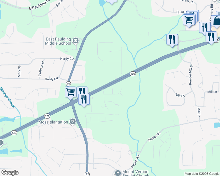 map of restaurants, bars, coffee shops, grocery stores, and more near 45 Pine Court in Dallas