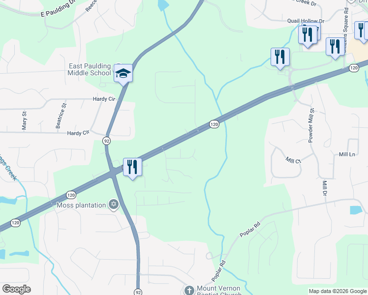 map of restaurants, bars, coffee shops, grocery stores, and more near 45 Pine Court in Dallas