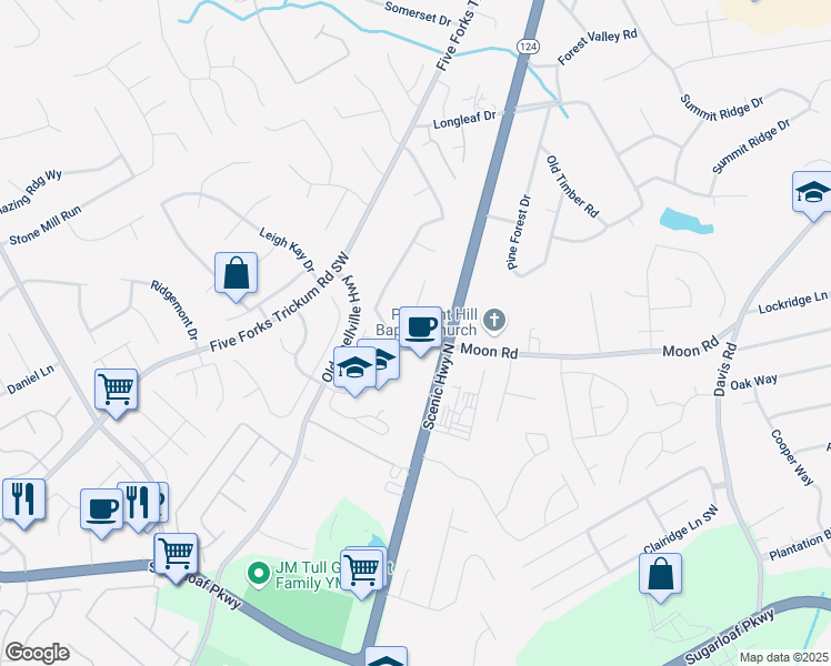 map of restaurants, bars, coffee shops, grocery stores, and more near 876 Saint Charles Court in Lawrenceville