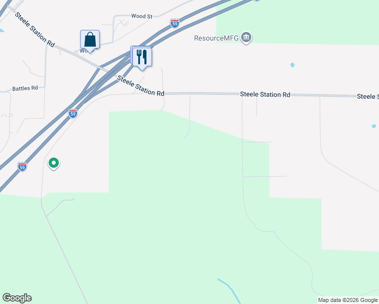 map of restaurants, bars, coffee shops, grocery stores, and more near 108 Buck Lane in Steele