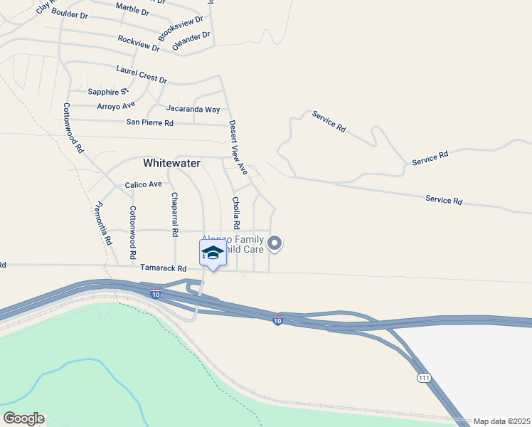 map of restaurants, bars, coffee shops, grocery stores, and more near 13435 Mesquite Road in Whitewater