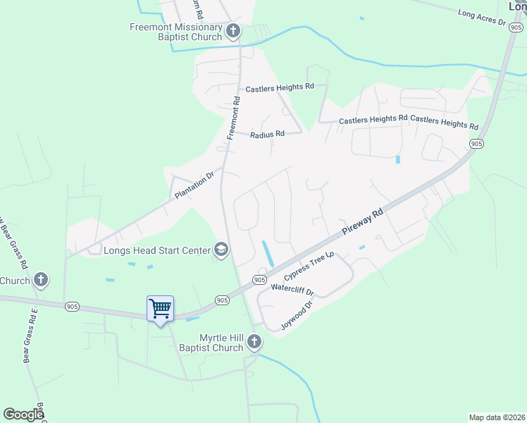 map of restaurants, bars, coffee shops, grocery stores, and more near 141 Oak Leaf Drive in Longs