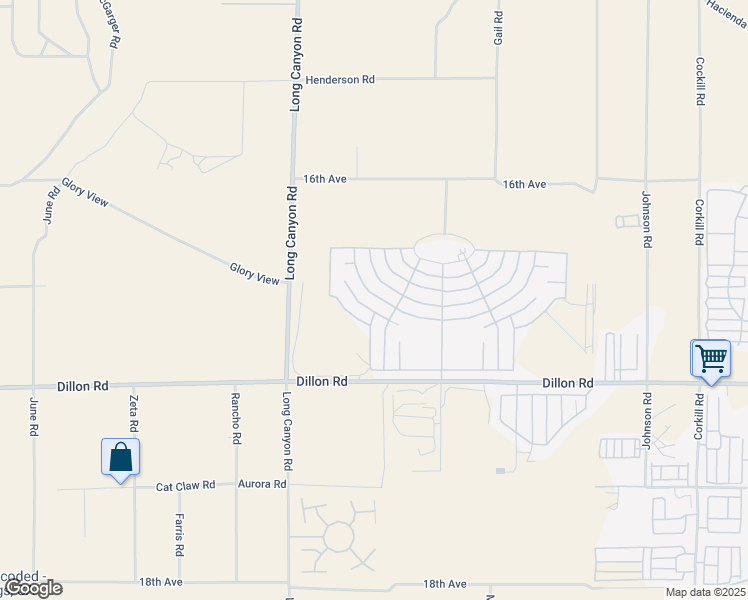 map of restaurants, bars, coffee shops, grocery stores, and more near 69291 Midpark Drive in Desert Hot Springs