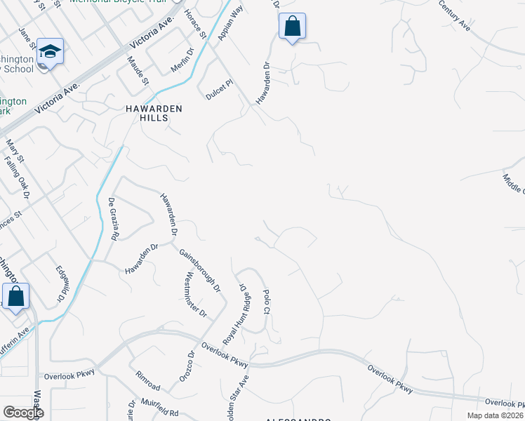 map of restaurants, bars, coffee shops, grocery stores, and more near 6884 Chartwell Drive in Riverside