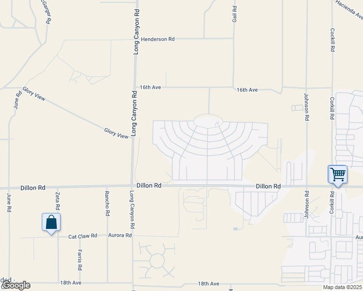 map of restaurants, bars, coffee shops, grocery stores, and more near 69288 Parkside Drive in Desert Hot Springs