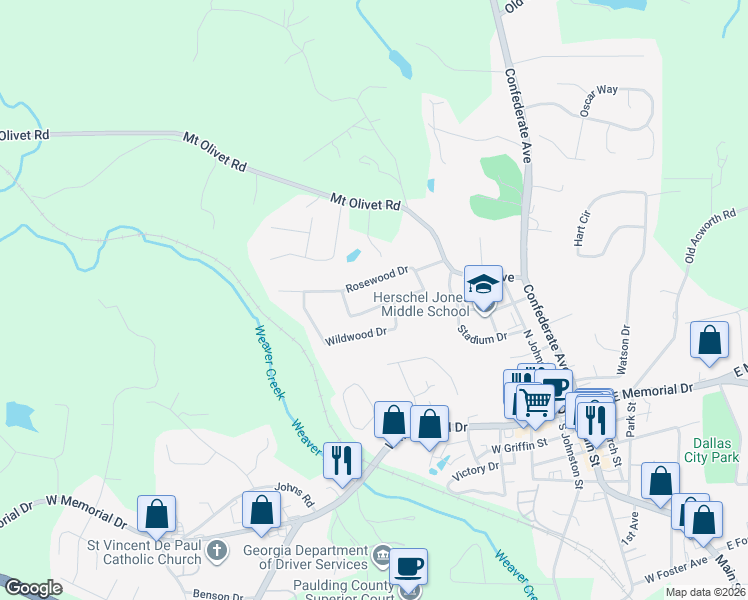 map of restaurants, bars, coffee shops, grocery stores, and more near 214 Briarwood Drive in Dallas