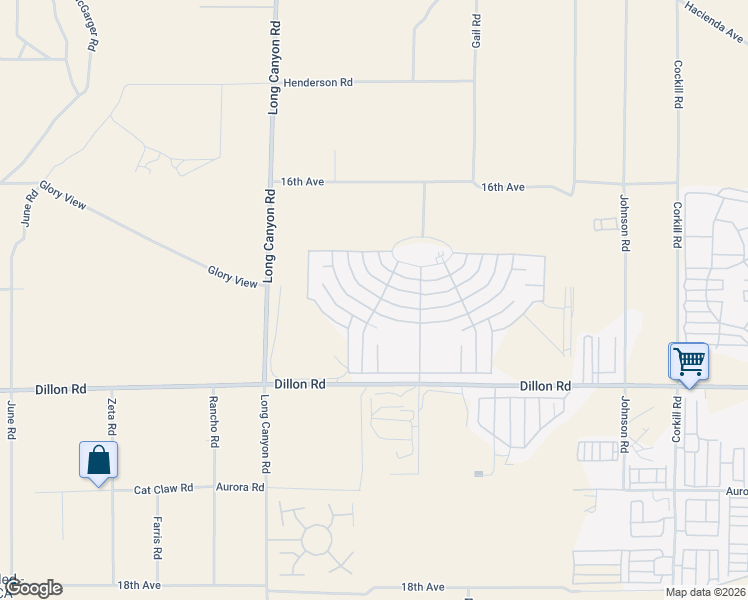 map of restaurants, bars, coffee shops, grocery stores, and more near 16221 Vista Del Sol in Desert Hot Springs