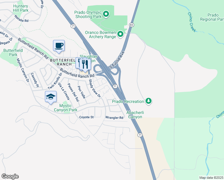 map of restaurants, bars, coffee shops, grocery stores, and more near 17883 Graystone Avenue in Chino Hills