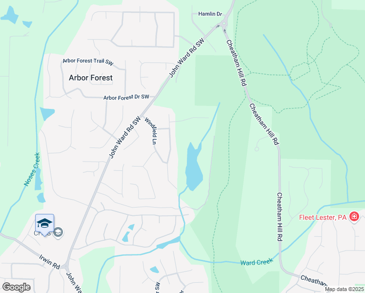 map of restaurants, bars, coffee shops, grocery stores, and more near 1126 Wedgefield Drive Southwest in Marietta