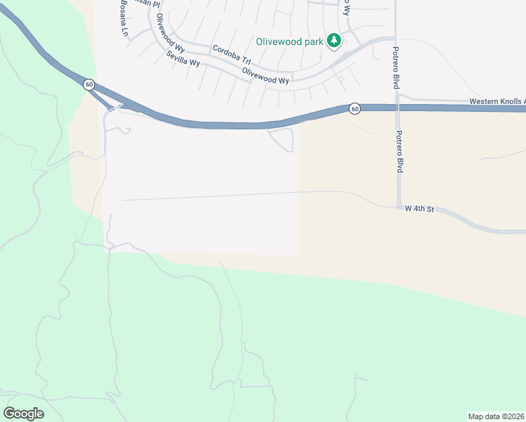 map of restaurants, bars, coffee shops, grocery stores, and more near 36855 West 4th Street in Beaumont