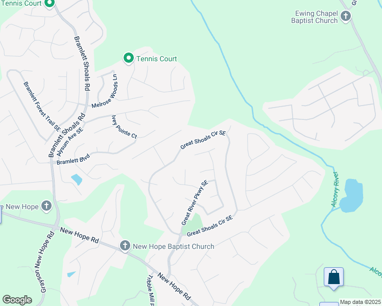 map of restaurants, bars, coffee shops, grocery stores, and more near 1993 Side Branch Way Southeast in Lawrenceville