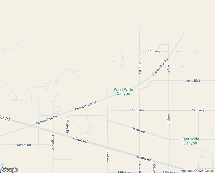 map of restaurants, bars, coffee shops, grocery stores, and more near 15913 Ford Avenue in Desert Hot Springs