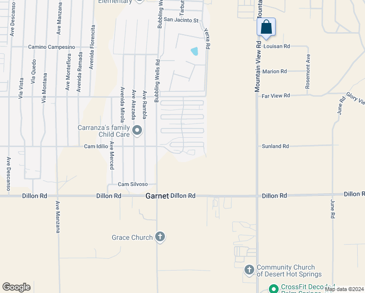 map of restaurants, bars, coffee shops, grocery stores, and more near in Desert Hot Springs