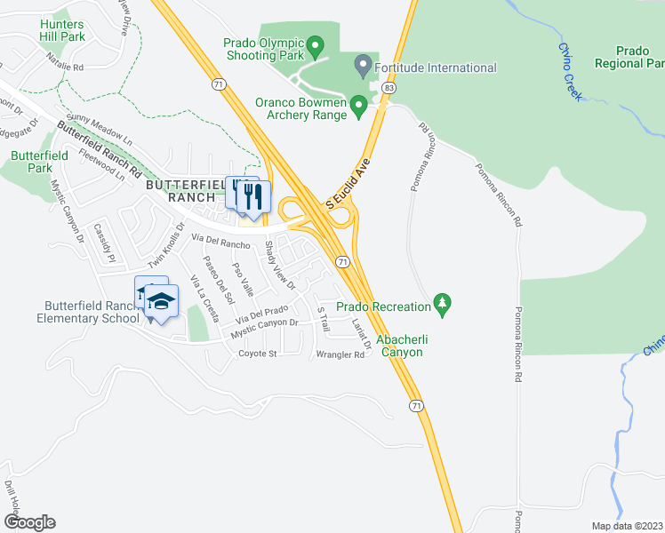 map of restaurants, bars, coffee shops, grocery stores, and more near 17883 Graystone Avenue in Chino Hills