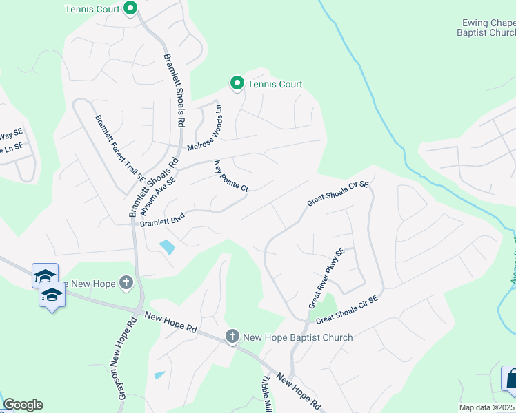 map of restaurants, bars, coffee shops, grocery stores, and more near 1268 Side Step Trace in Lawrenceville