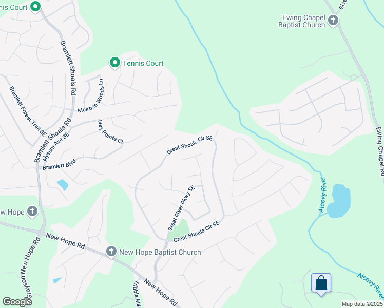 map of restaurants, bars, coffee shops, grocery stores, and more near 1943 Side Branch Way Southeast in Lawrenceville