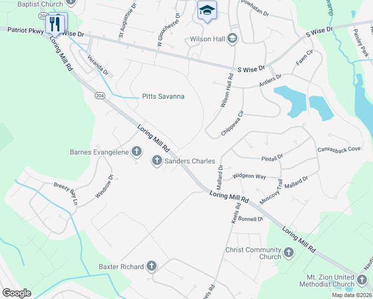 map of restaurants, bars, coffee shops, grocery stores, and more near 1370 Curlew Circle in Sumter