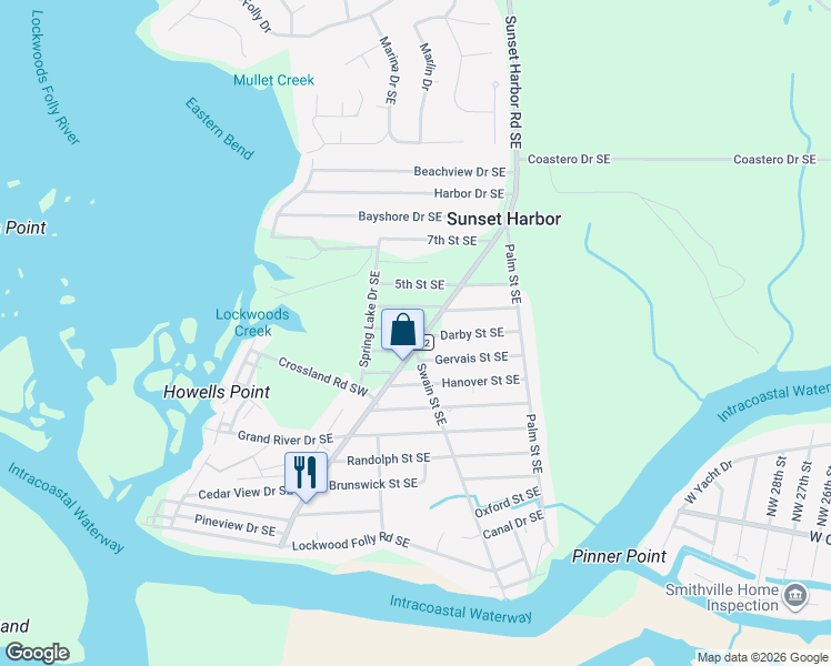 map of restaurants, bars, coffee shops, grocery stores, and more near 615 Darby Street Southeast in Bolivia