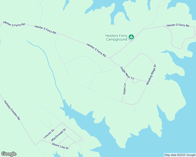 map of restaurants, bars, coffee shops, grocery stores, and more near Winding Ridge Drive in Tignall