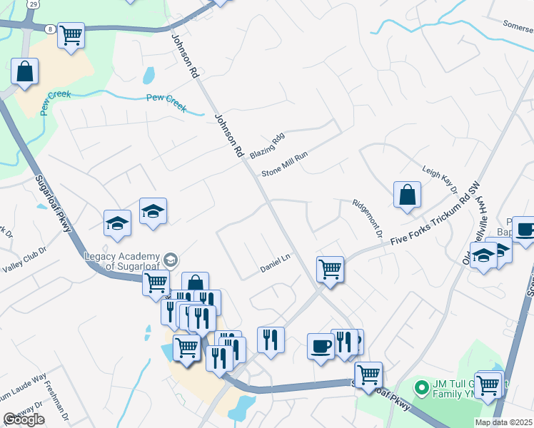 map of restaurants, bars, coffee shops, grocery stores, and more near 344 Agnes Court in Lawrenceville