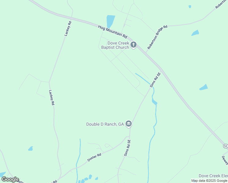 map of restaurants, bars, coffee shops, grocery stores, and more near 1383 Sims Road Southeast in Winder