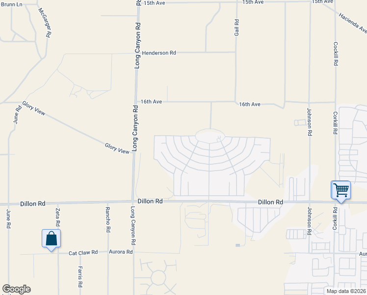 map of restaurants, bars, coffee shops, grocery stores, and more near 69281 Crestview Drive in Desert Hot Springs