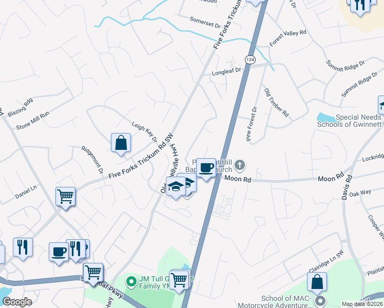 map of restaurants, bars, coffee shops, grocery stores, and more near 510 Charleston Lane in Lawrenceville