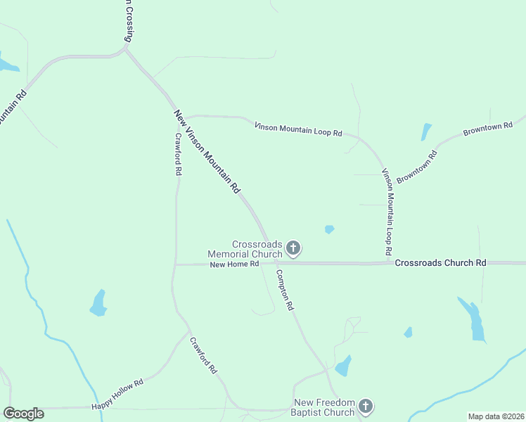 map of restaurants, bars, coffee shops, grocery stores, and more near 186 New Vinson Mountain Road in Rockmart