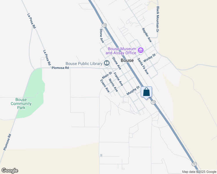 map of restaurants, bars, coffee shops, grocery stores, and more near 27871-27897 Evans Avenue in Bouse