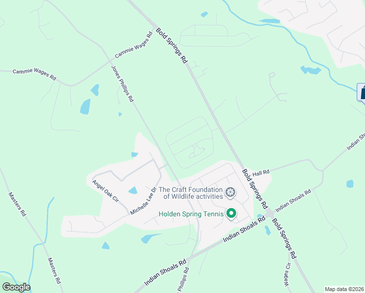 map of restaurants, bars, coffee shops, grocery stores, and more near 3113 Bold Springs Road in Dacula