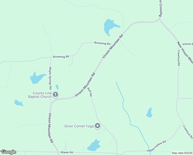 map of restaurants, bars, coffee shops, grocery stores, and more near 2423 Vinson Mountain Road in Rockmart