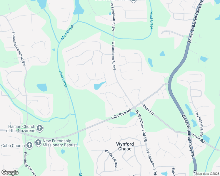 map of restaurants, bars, coffee shops, grocery stores, and more near 2950 Haden Cove Southwest in Marietta