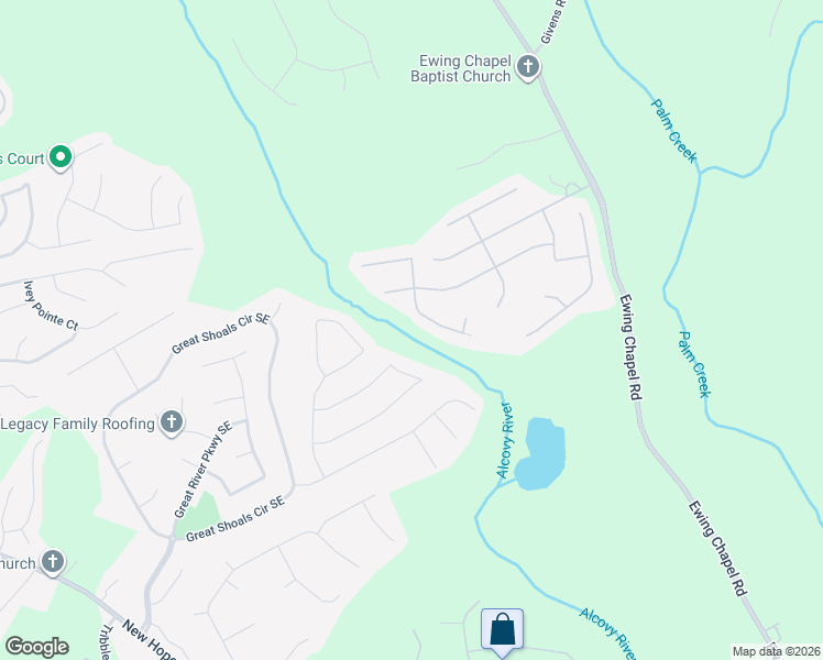 map of restaurants, bars, coffee shops, grocery stores, and more near 1966 Alcovy Trails Drive Southeast in Dacula