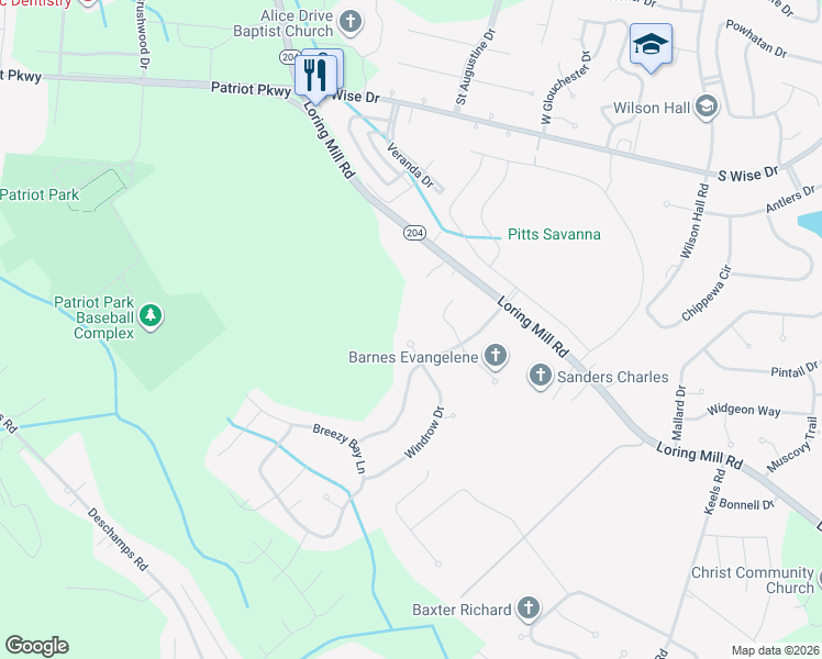map of restaurants, bars, coffee shops, grocery stores, and more near 925 Windrow Court in Sumter