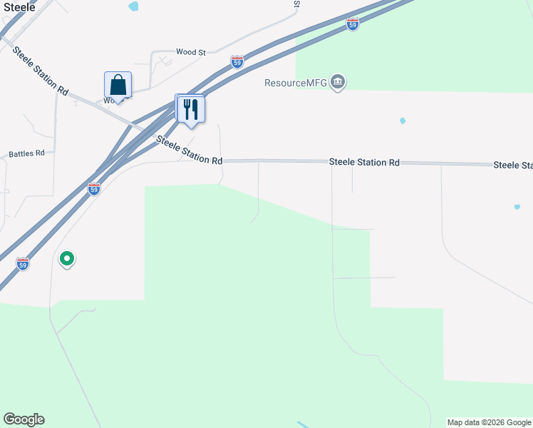 map of restaurants, bars, coffee shops, grocery stores, and more near 108 Buck Lane in Steele