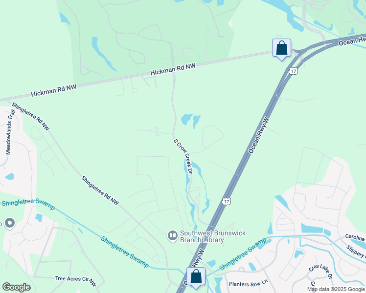 map of restaurants, bars, coffee shops, grocery stores, and more near 260 South Crow Creek Drive in Calabash
