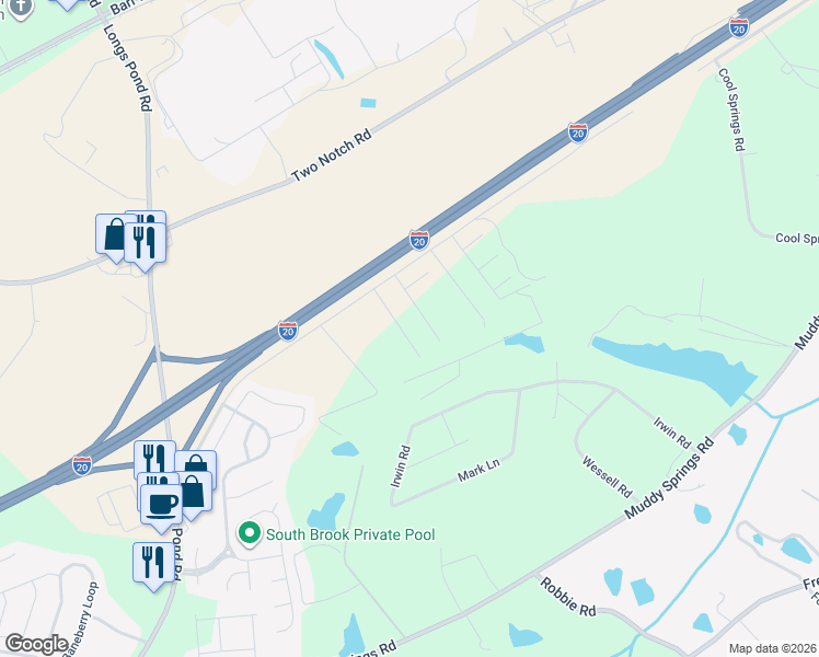 map of restaurants, bars, coffee shops, grocery stores, and more near 218 Frontage Road in Lexington
