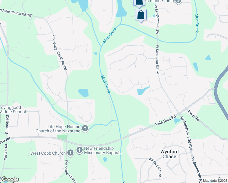map of restaurants, bars, coffee shops, grocery stores, and more near 3044 Hallman Circle in Marietta