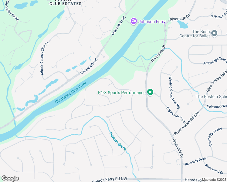 map of restaurants, bars, coffee shops, grocery stores, and more near 900 Edgewater Drive Northwest in Atlanta