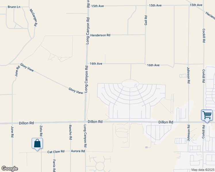 map of restaurants, bars, coffee shops, grocery stores, and more near 69241 Midpark Drive in Desert Hot Springs