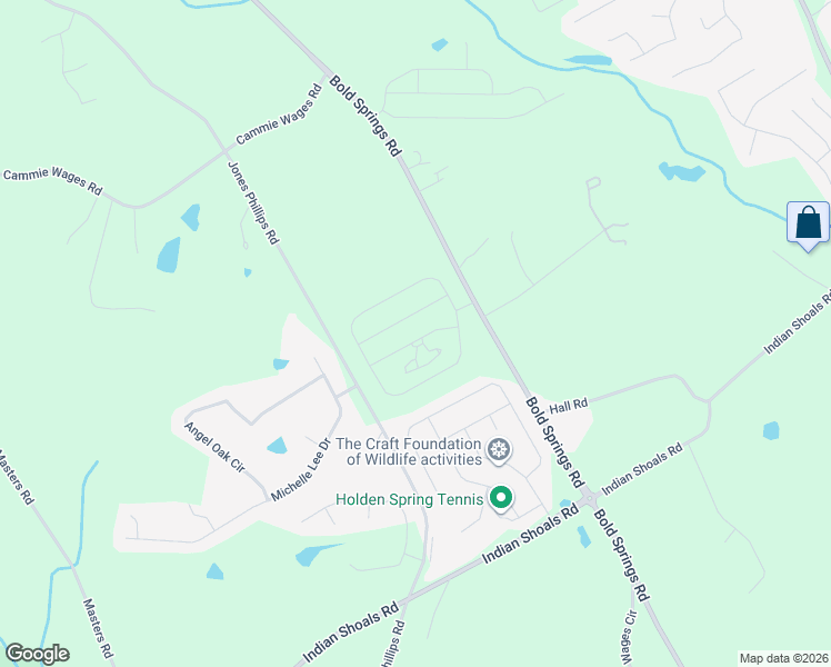 map of restaurants, bars, coffee shops, grocery stores, and more near 3113 Bold Springs Road in Dacula