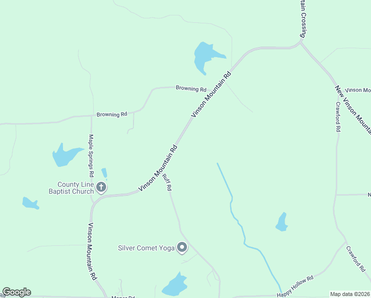map of restaurants, bars, coffee shops, grocery stores, and more near 2423 Vinson Mountain Road in Rockmart