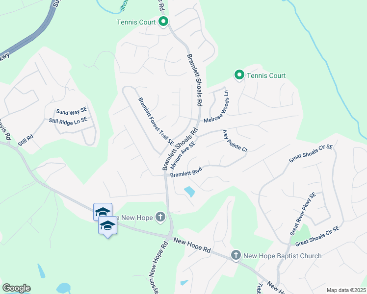 map of restaurants, bars, coffee shops, grocery stores, and more near 1142 Alysum Avenue Southeast in Lawrenceville