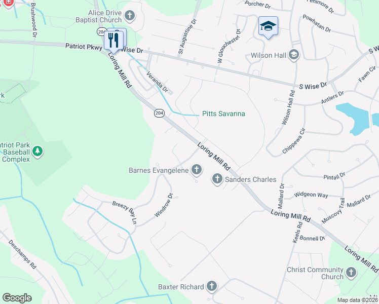 map of restaurants, bars, coffee shops, grocery stores, and more near 3025 Springdale Way in Sumter