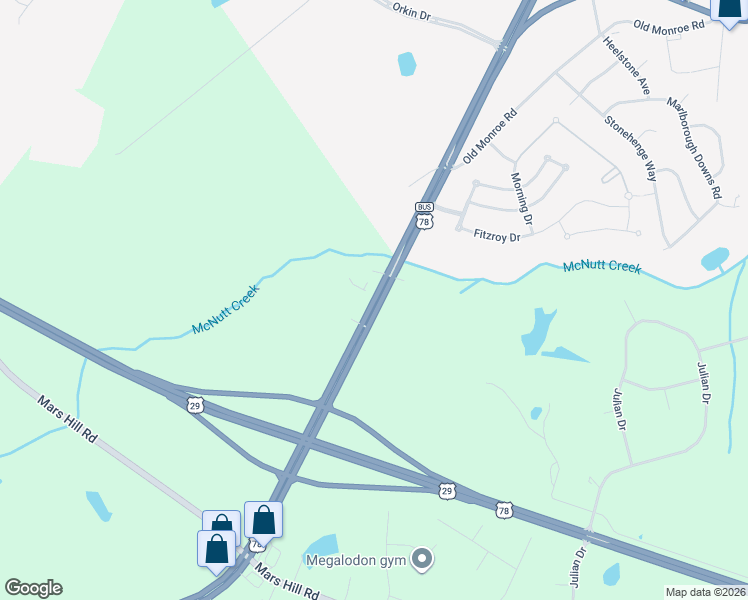 map of restaurants, bars, coffee shops, grocery stores, and more near 1234 Georgia 10 in Watkinsville