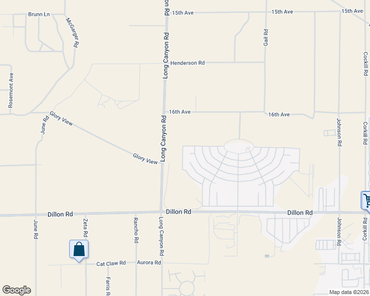 map of restaurants, bars, coffee shops, grocery stores, and more near 16400 El Segundo Way in Desert Hot Springs