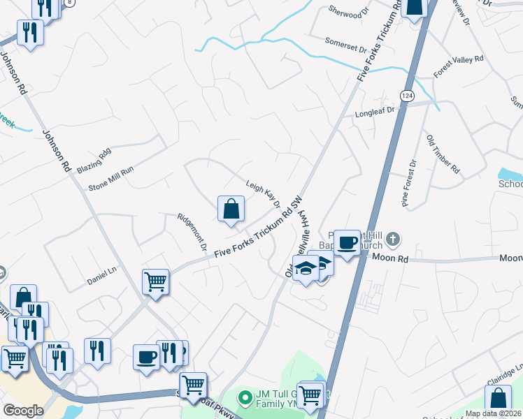 map of restaurants, bars, coffee shops, grocery stores, and more near 971 Lisa Kay Drive in Lawrenceville