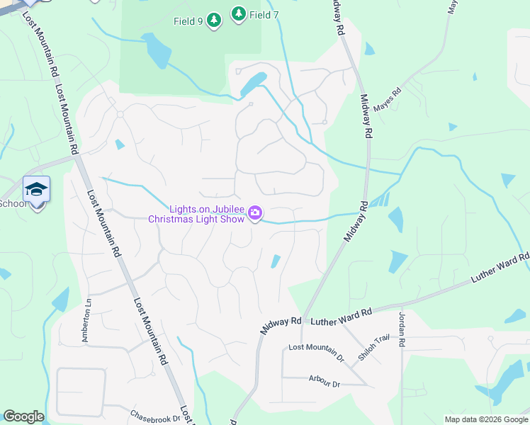 map of restaurants, bars, coffee shops, grocery stores, and more near 1208 Cotton Gin Drive in Powder Springs